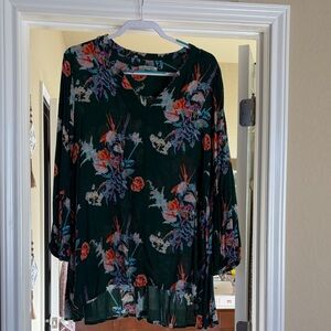World market Floral Women's Top - Green